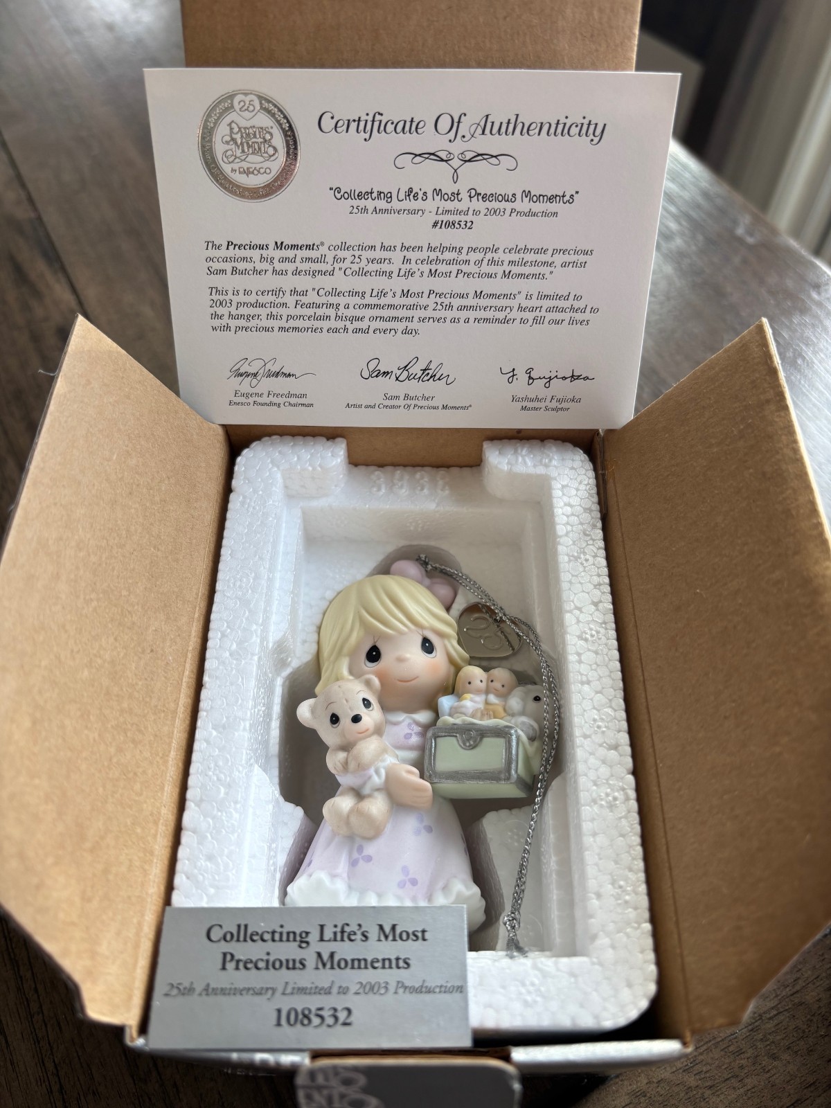 Life’s Most Precious Moments Ornament 25th Anniversary 108532 w/COA (NEW)
