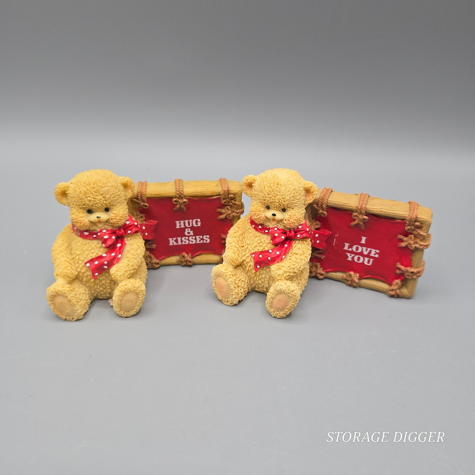 VTG Collector’s Choice Hugs & Kisses & I Love You Valentine Bear Figurine