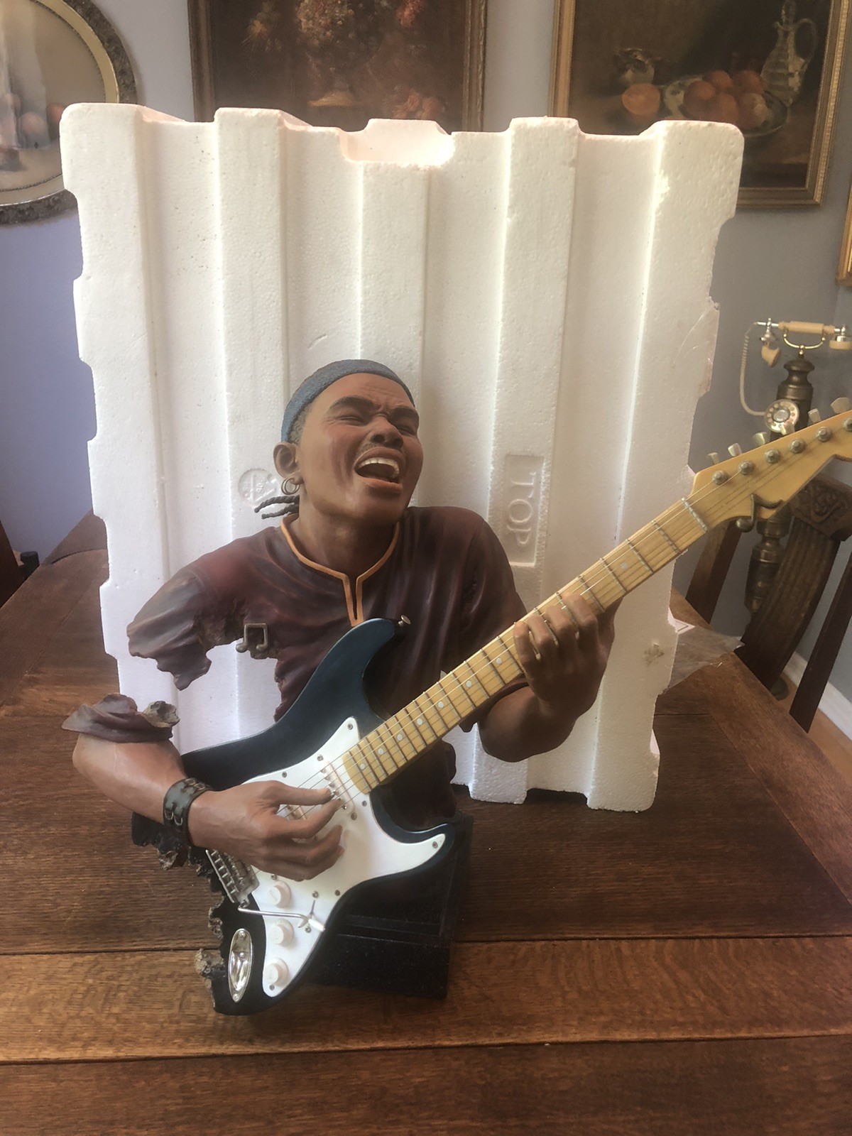Willitts Designs “Smokin” Jazz Series Guitar Player Sculpture W/ Original Box