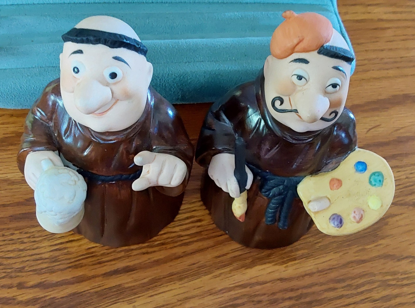 1984 Porcelain MONK Figures/Characters BEER DRINKER & PAINTER