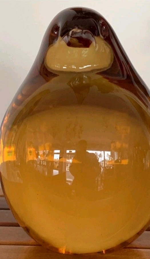 Vintage MCM Seguso Murano Pink Glass Penguin 55 ITALY Signed G2U