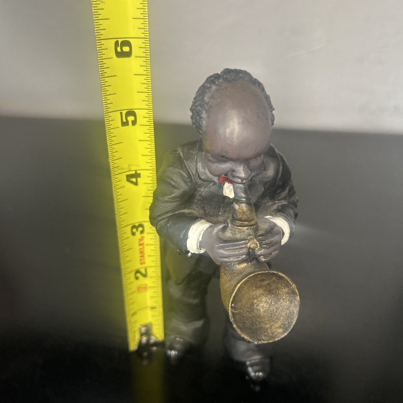 Nostalgic African American Jazz Saxophone Player Music Performer Statue