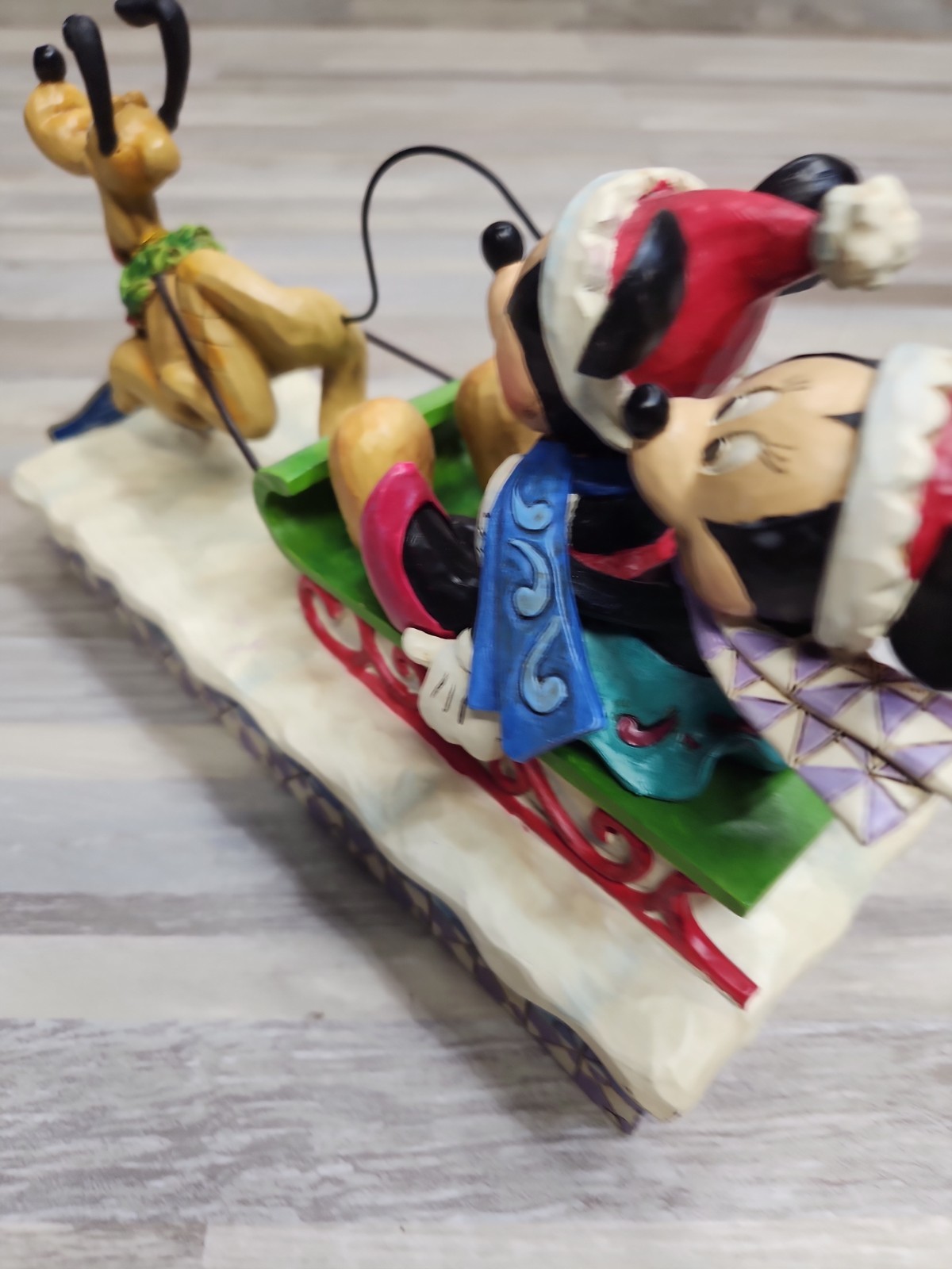 Jim Shore Disney Traditions “Dashing Through The Snow “ Mickey, Minnie & Pluto