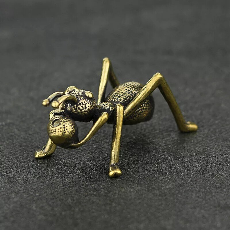 Solid Brass Ant Figurine Small Statue Home Ornaments Animal Figurines Toy