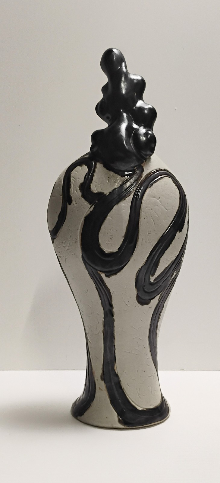 VTG Abstract Expression Ceramic Figural Woman Sculpture Studio Art Pottery 17″
