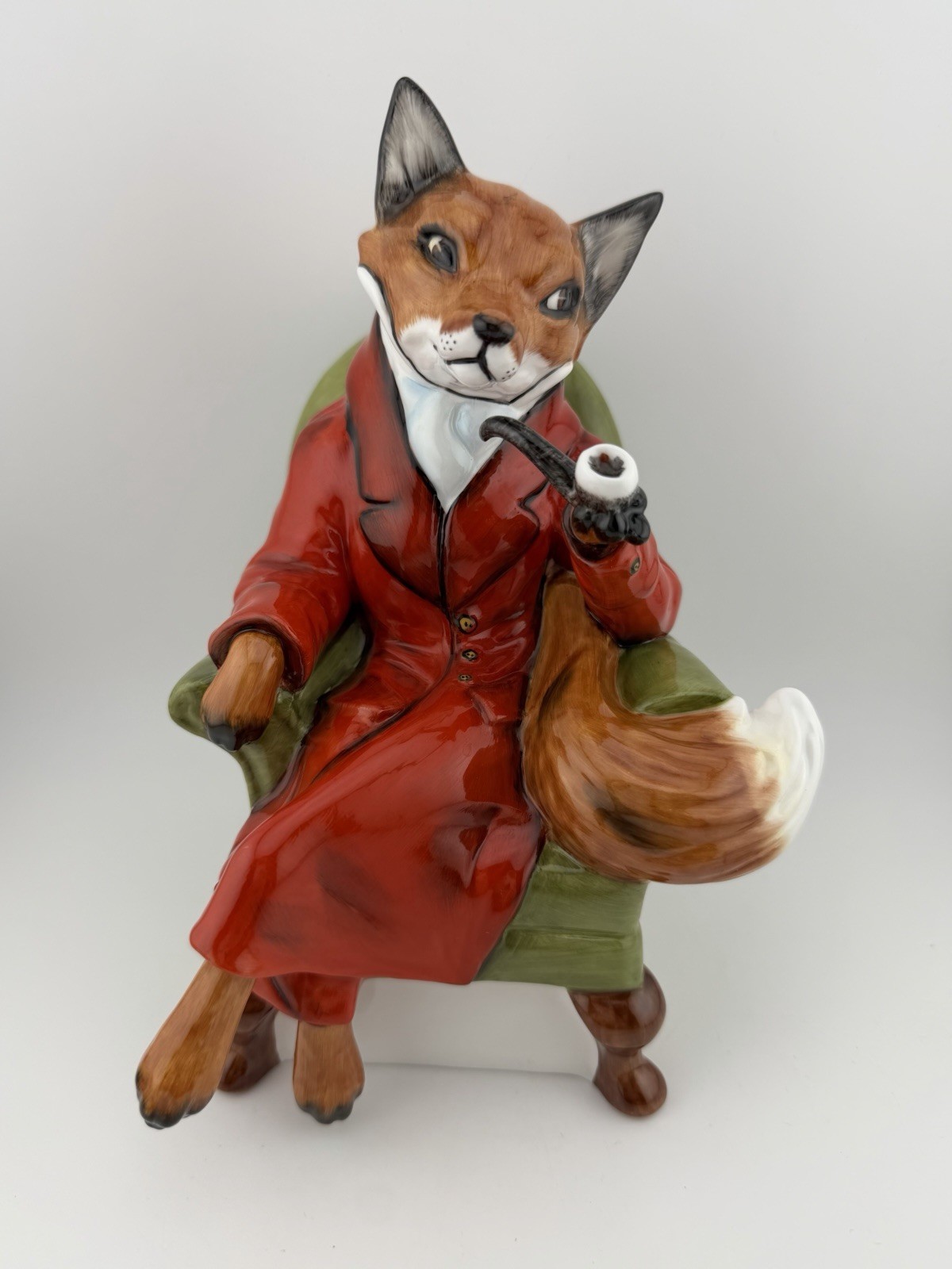 Royal Stratford Mrs Fox w/ Pipe Figure 7.5” Limited Edition Hand Painted England