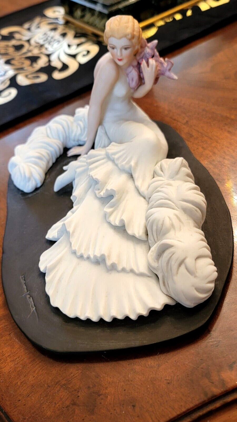 RARE 1937 Les Orchidee Louis ICART Figurine Art Deco LOW # 825 of Ltd Ed.10.000