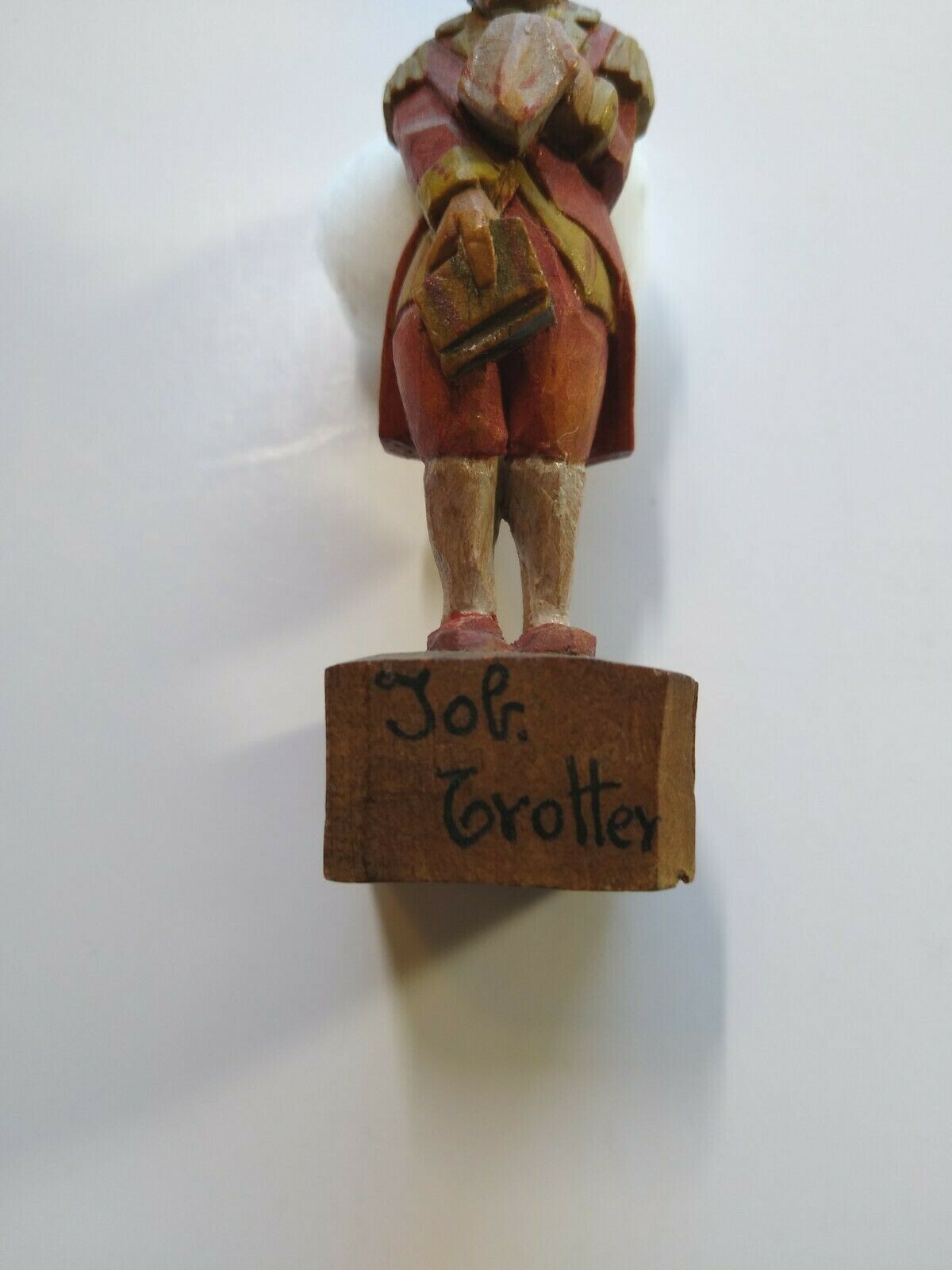 Charles Dickens ANRI Job Trotter Folk Art Hand Carved Wood Figurine 1920s Italy