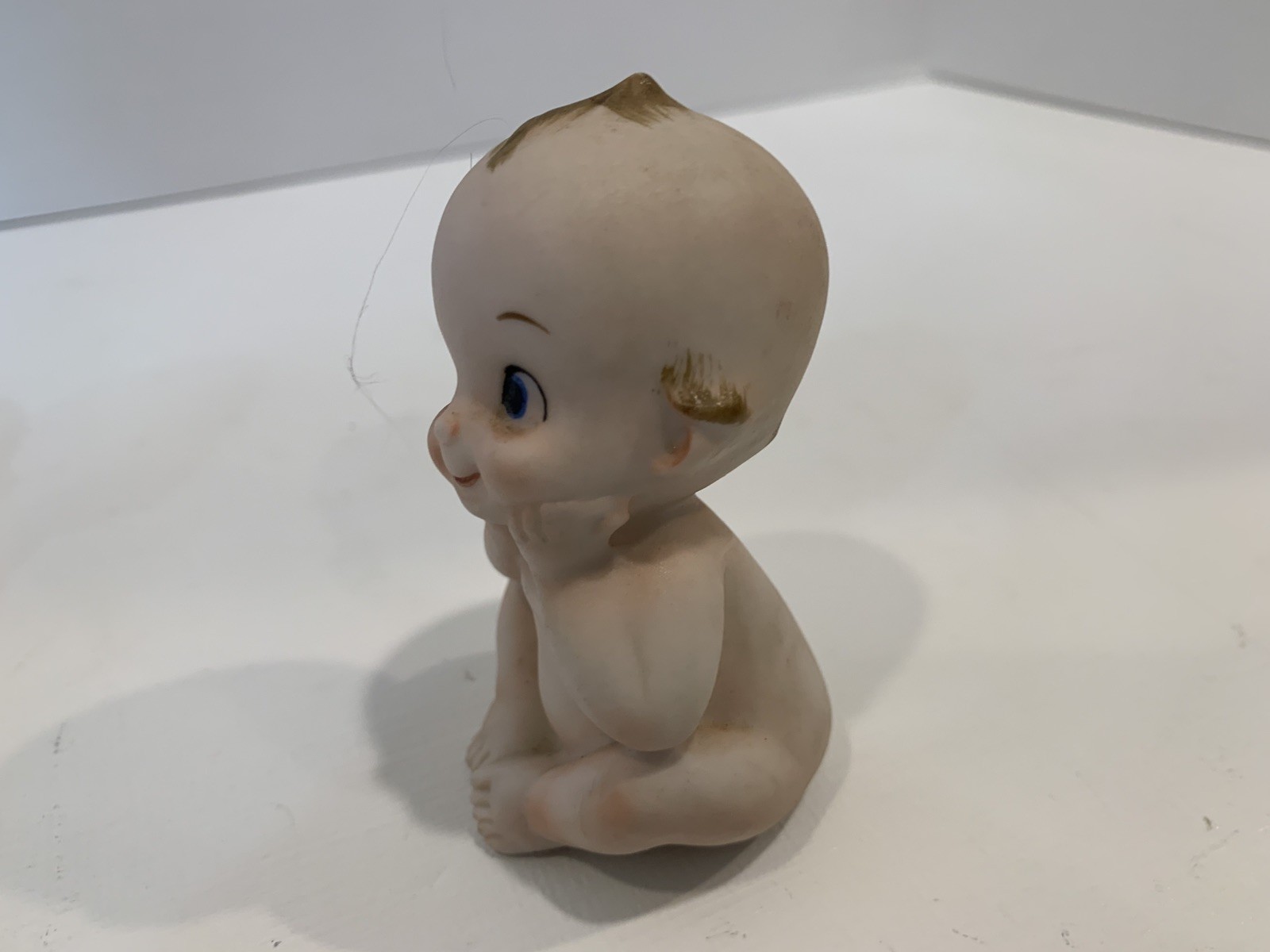 Two KELVIN’S Kewpie Dolls Baby Figurine Sitting Blonde Hair Vintage Japan Piano
