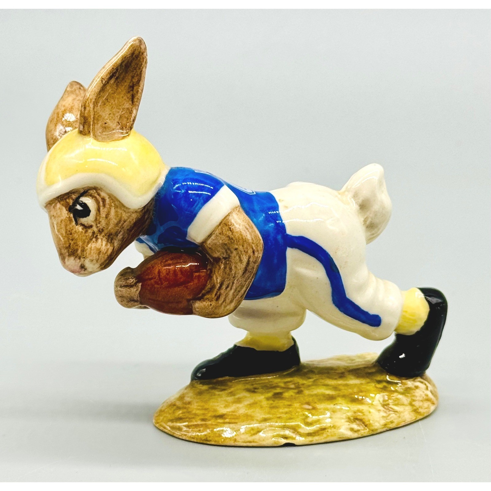 Royal Doulton Bunnykins Touchdown Jogging Rise and Shine Figurines Lot of 3