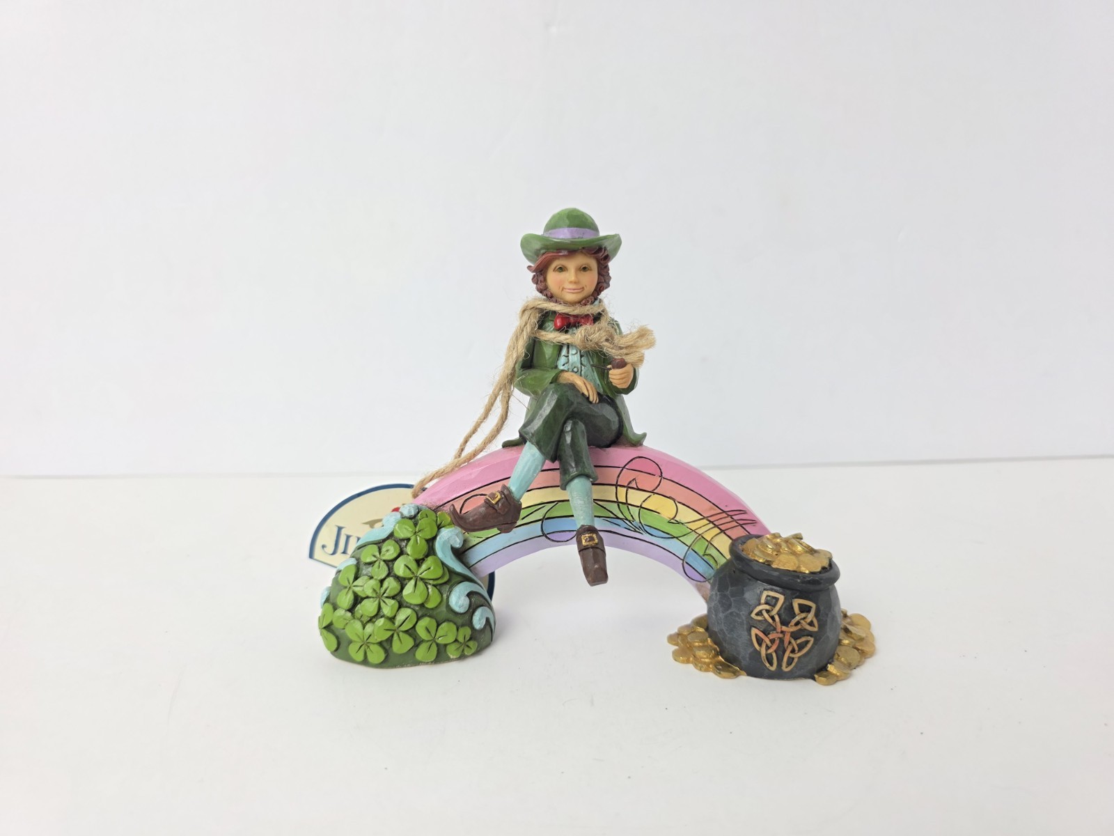 Enesco Jim Shore Irish St Patricks Day figurine Lucky You Leprechaun Rainbow