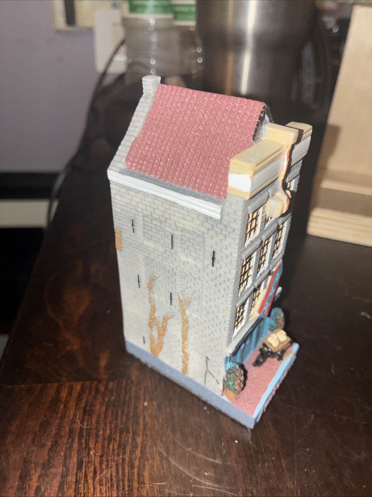 Amsterdam Canal House Figurine Anne Frank House Miniature Souvenir Polystone