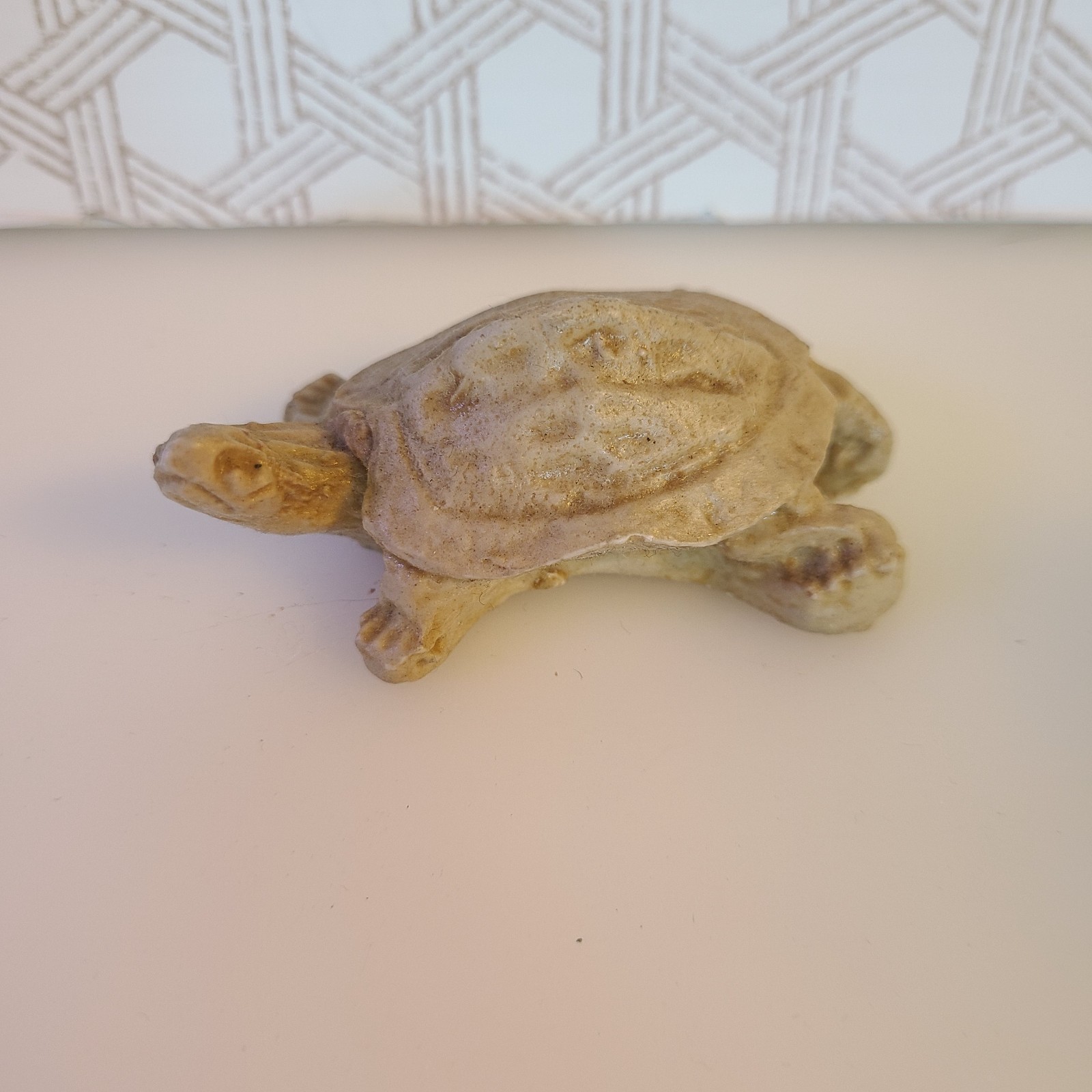 2.5″ Vintage Stone?/Resin Carved Turtle Tortoise Figurine