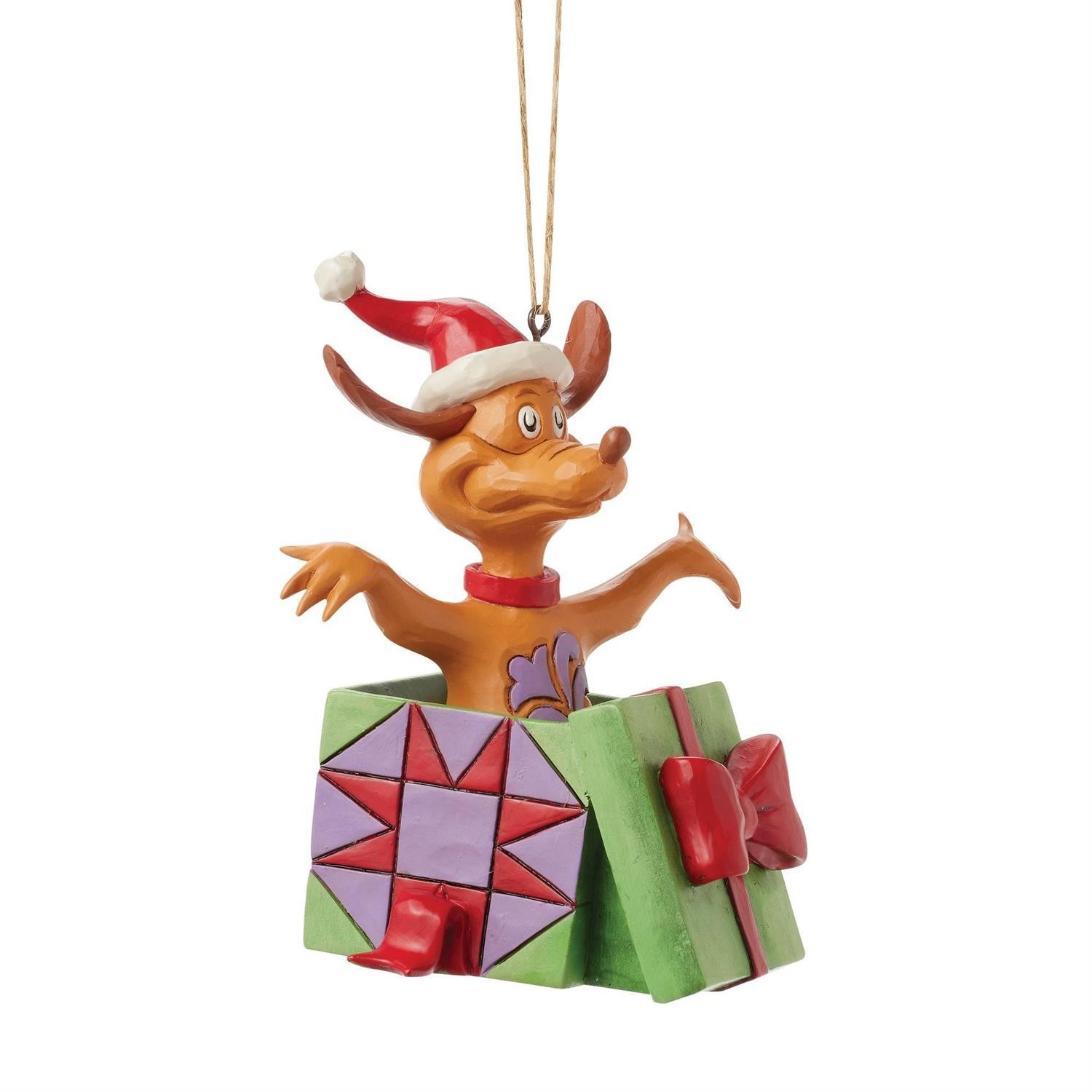 Jim Shore MAX IN PRESENT ORNAMENT 6017079 BRAND NEW Grinch