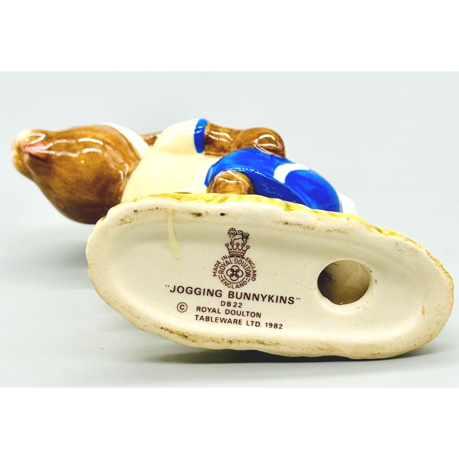 Royal Doulton Bunnykins Touchdown Jogging Rise and Shine Figurines Lot of 3
