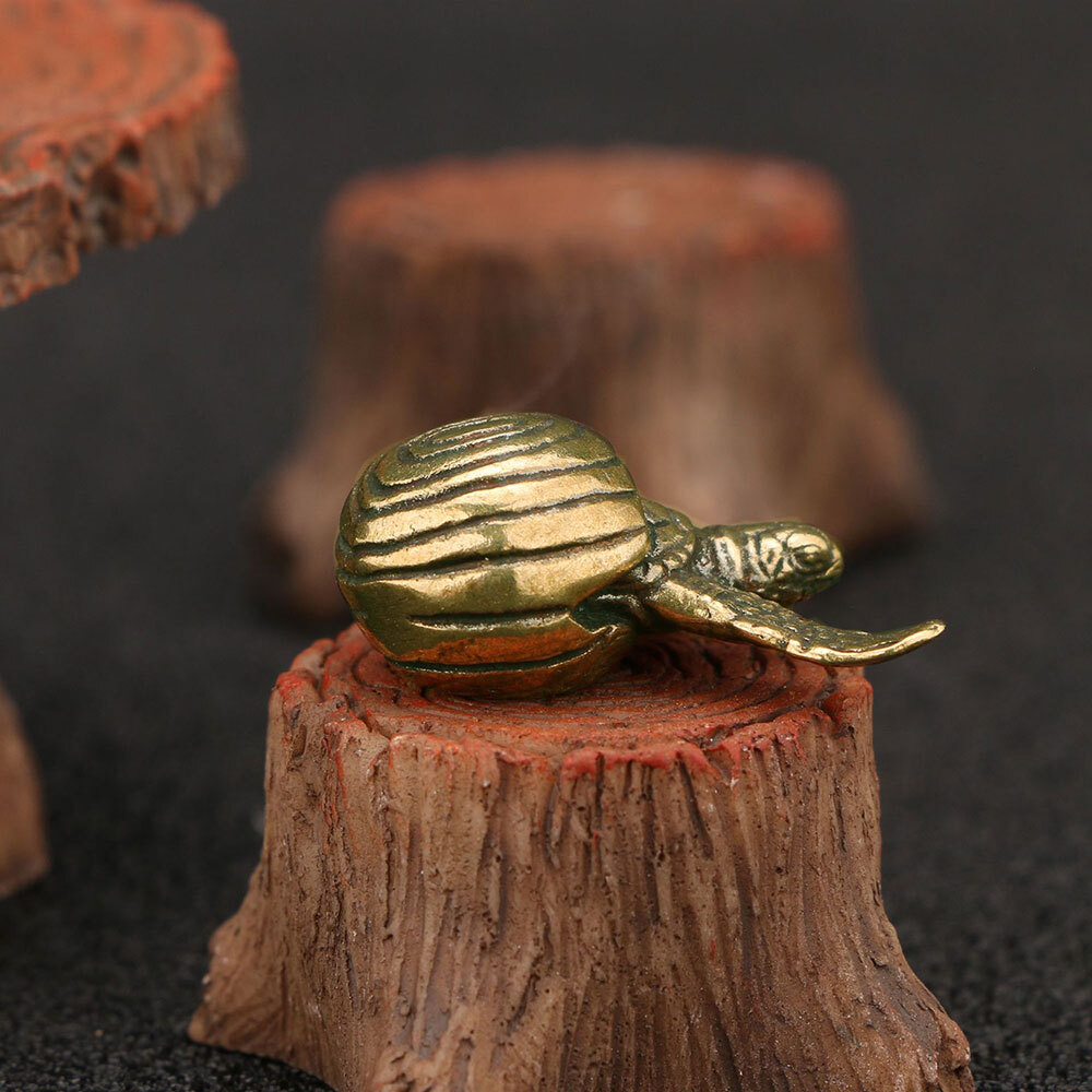 Solid Brass Turtle Figurines Small Statue Home Ornaments Animal Figurines Gifts
