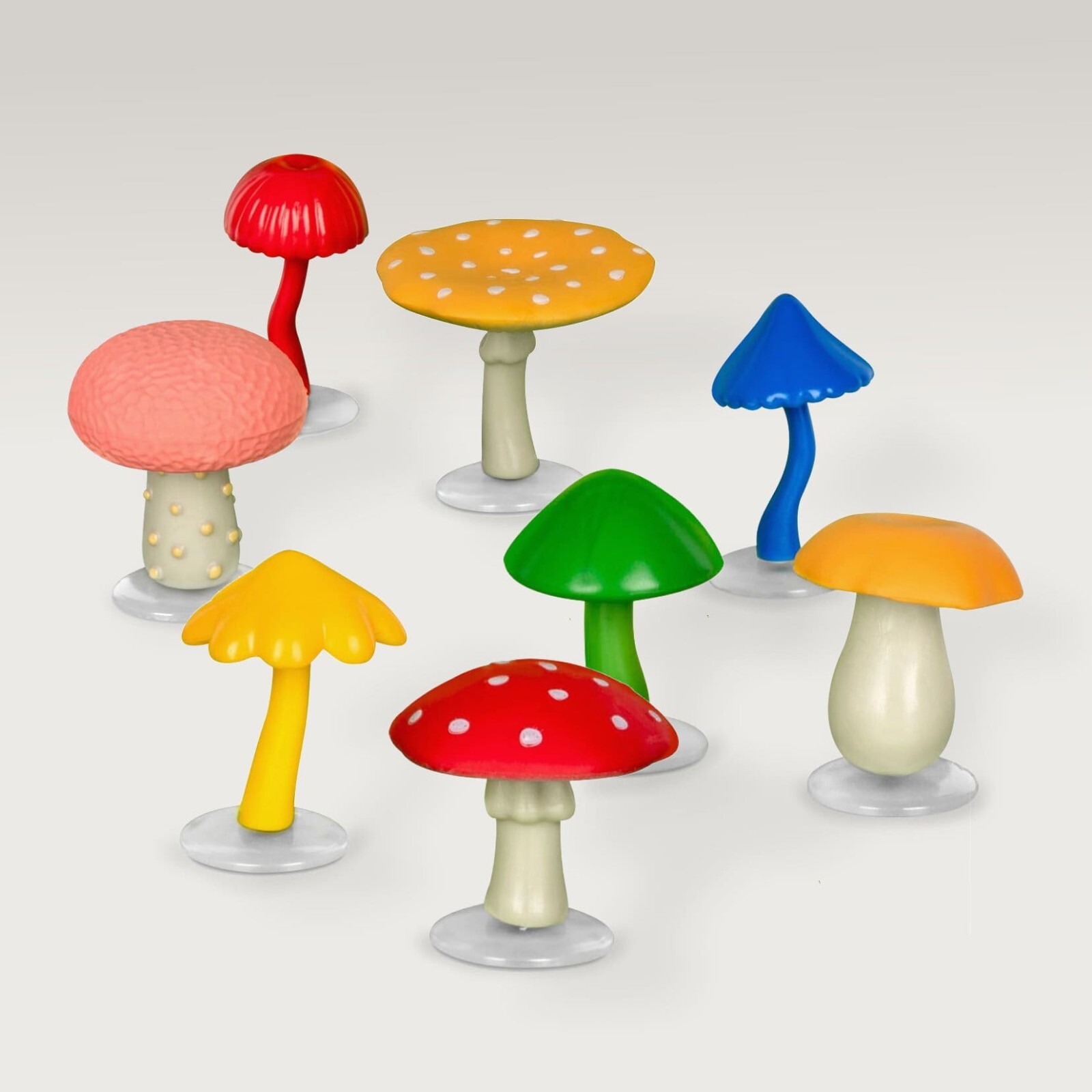 Mini Mushroom Goblincore Collection, Set of 8 Tiny Mushrooms
