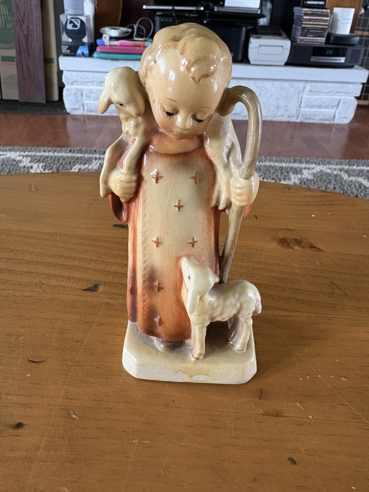 Rare Goebel Hummel Nativity Good Shepherd Jesus Lambs Tmk1 U.S.Zone Germany 42/0