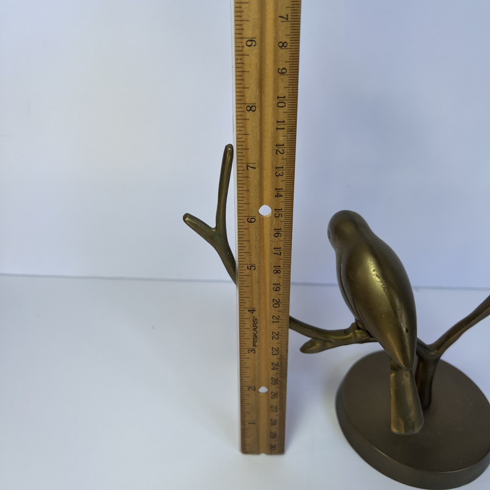 VTG MCM Brass Birds On Branch Sculpture Jewelry Holder Tree Decor 10×7.25