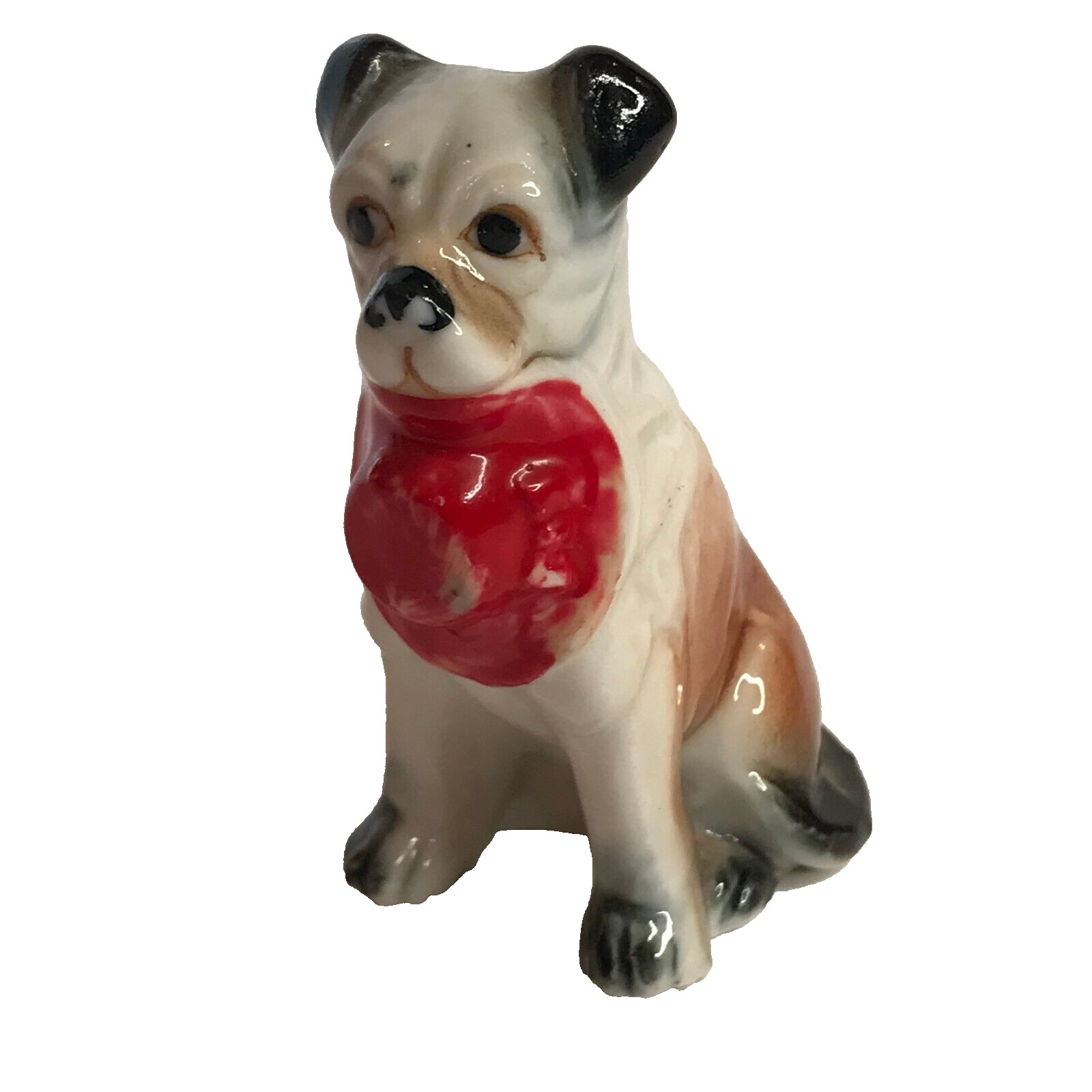 Vintage Ceramic Dog & Hat 9 cm tall