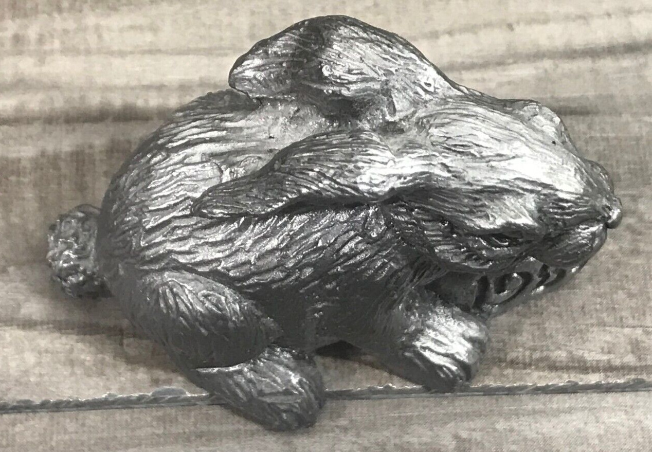 1983 Michael Ricker Pewter Rabbit Bunny Figure Figurine