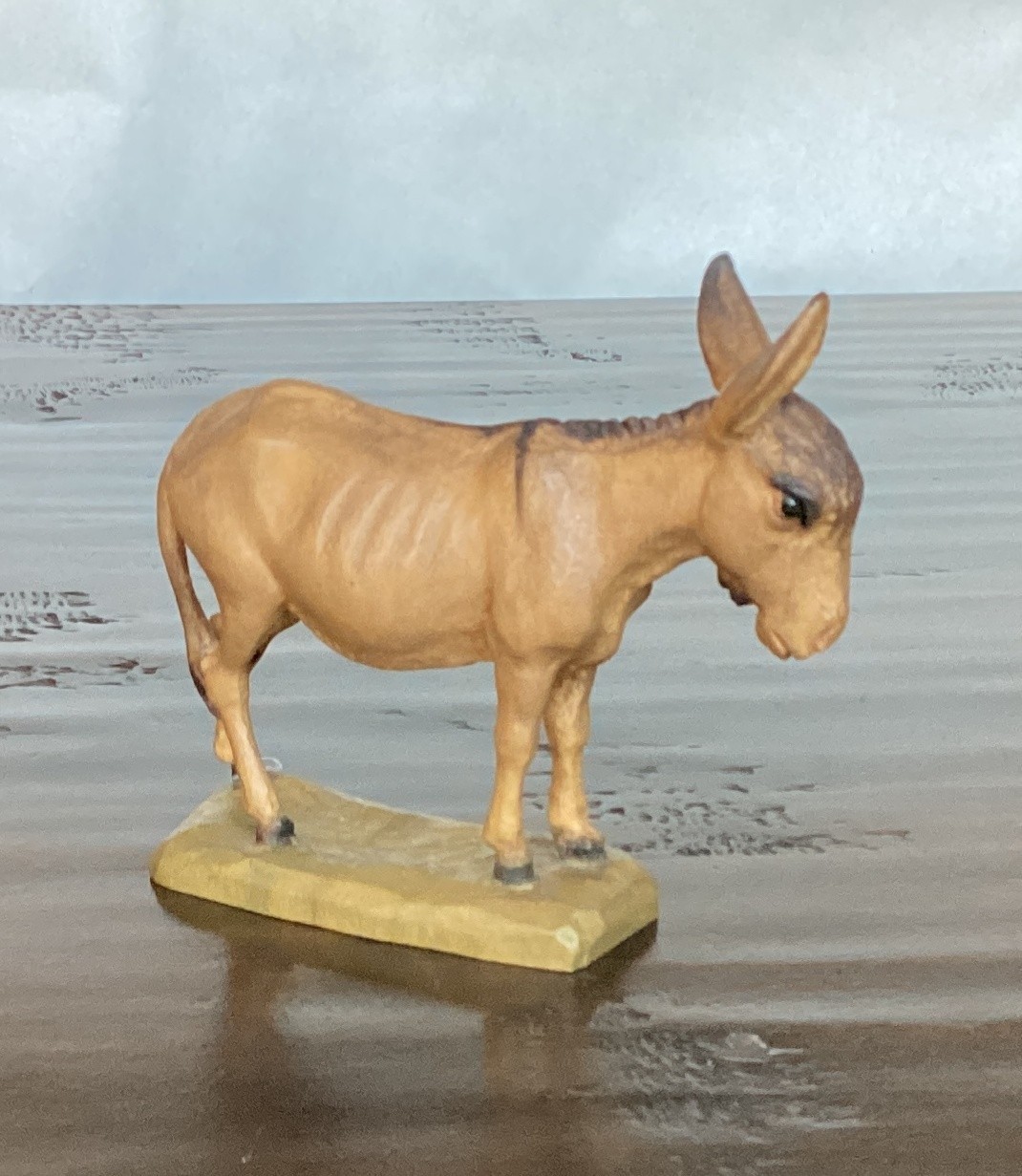 5″ SCALE ANRI KUOLT NATIVITY DONKEY WOOD CARVED FIGURINE ASS