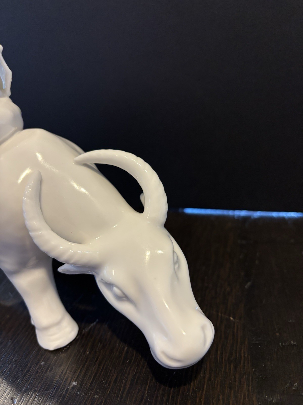 Blanc De Chine Boy With Flute On Water Buffalo