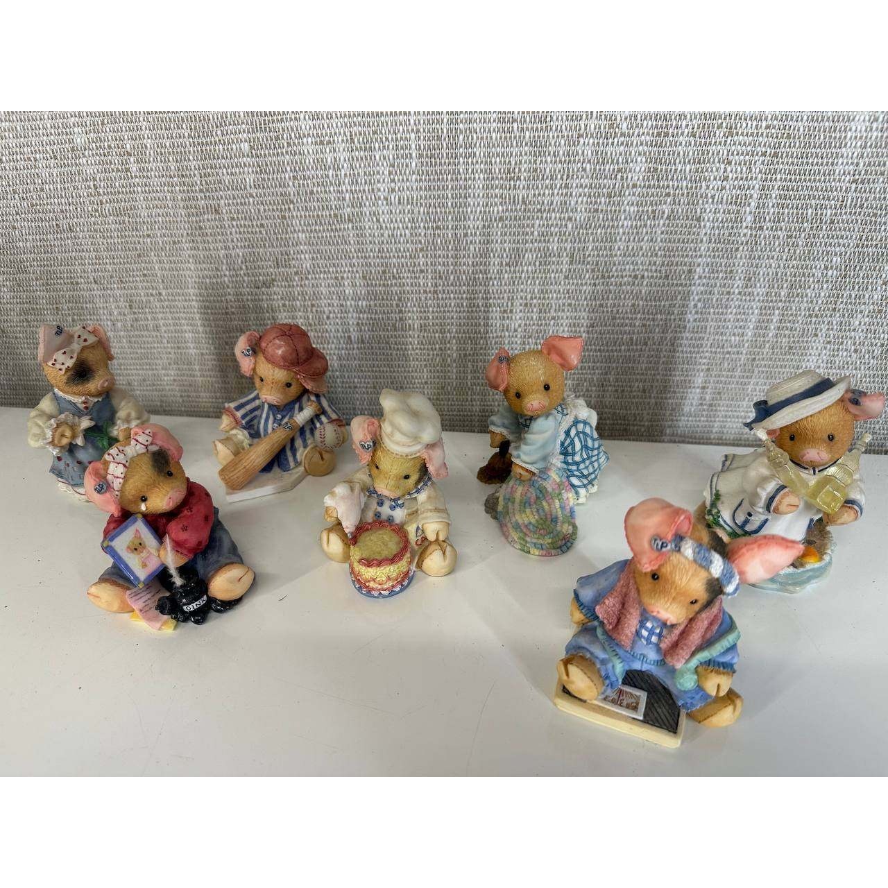 This Little Piggy TLP Resin Figurine Collection Set of 7 Statues 015 (96)