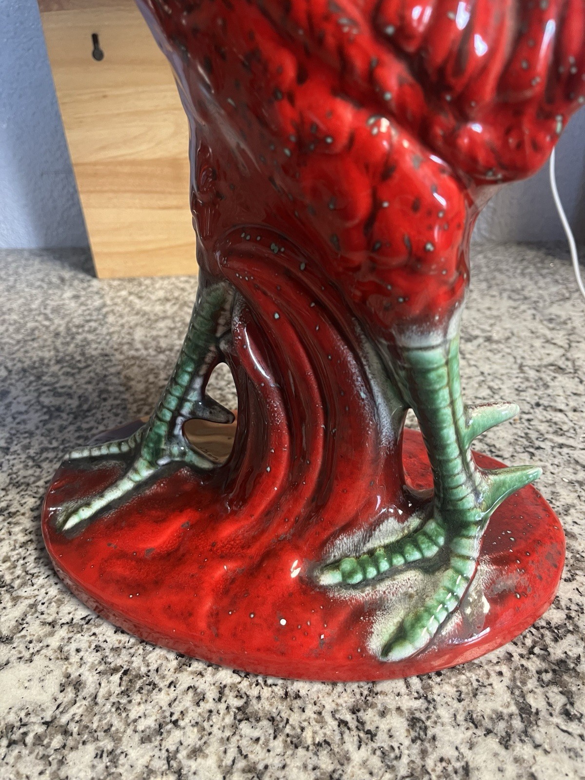 Vintage MCM 20” Royal Haeger Red Rooster Figurine Ceramic Made In USA