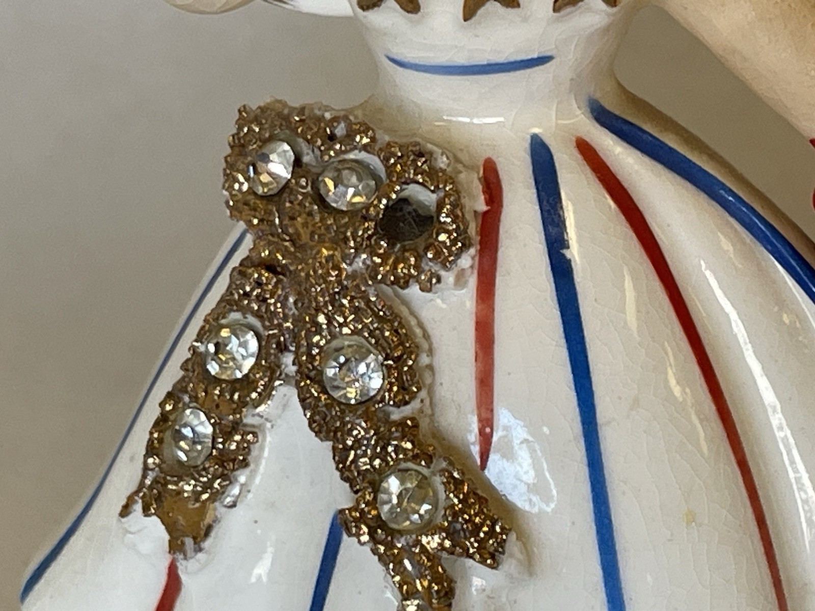 1950s Vintage 4.75” Lefton July Firecracker Angel Fireworks #1987J