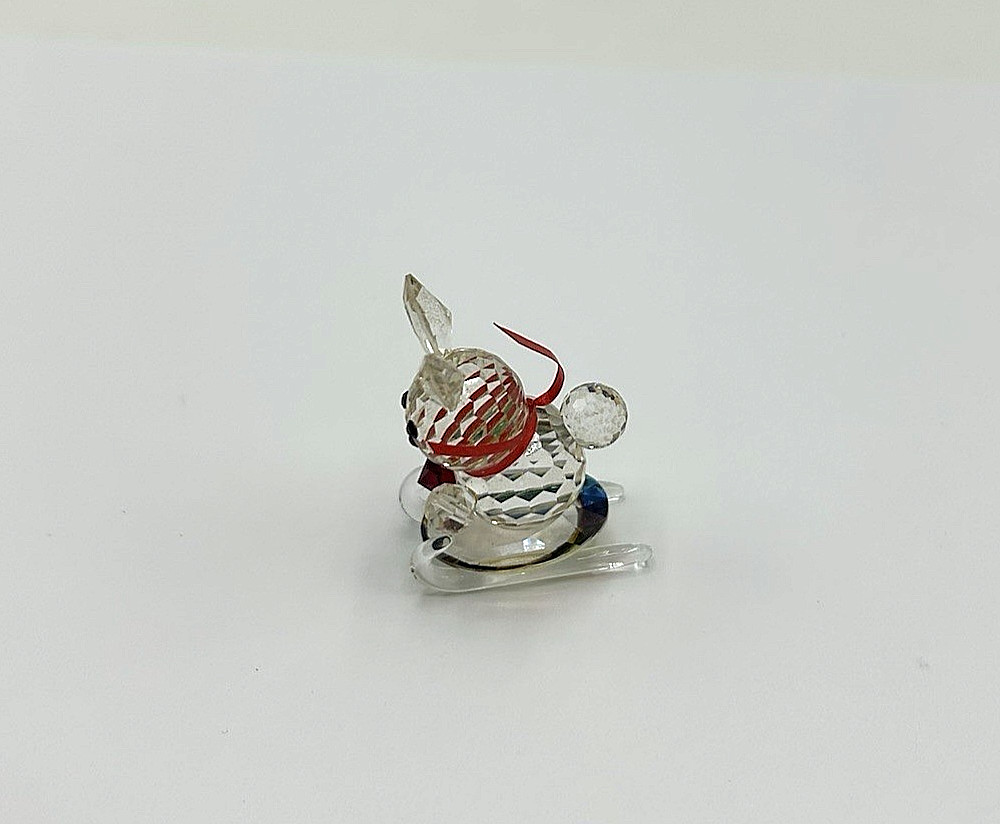Rare CRYSTAL IMAGES SLEDDING BUNNY
