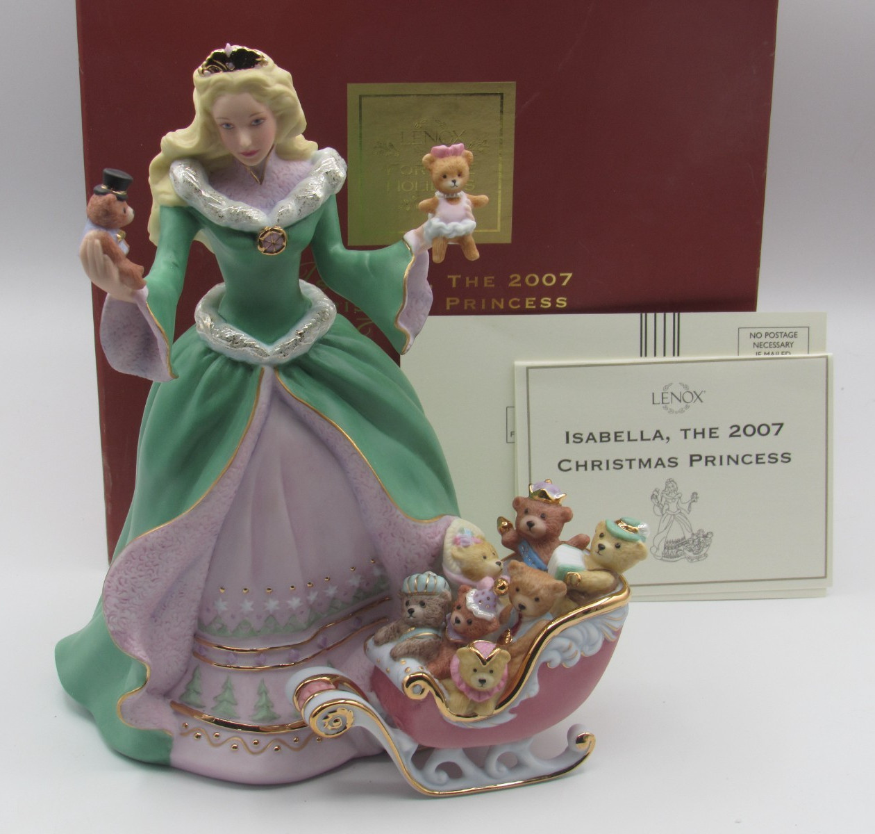 Lenox Isabella The 2007 Christmas Princess Porcelain Figurine New in Box