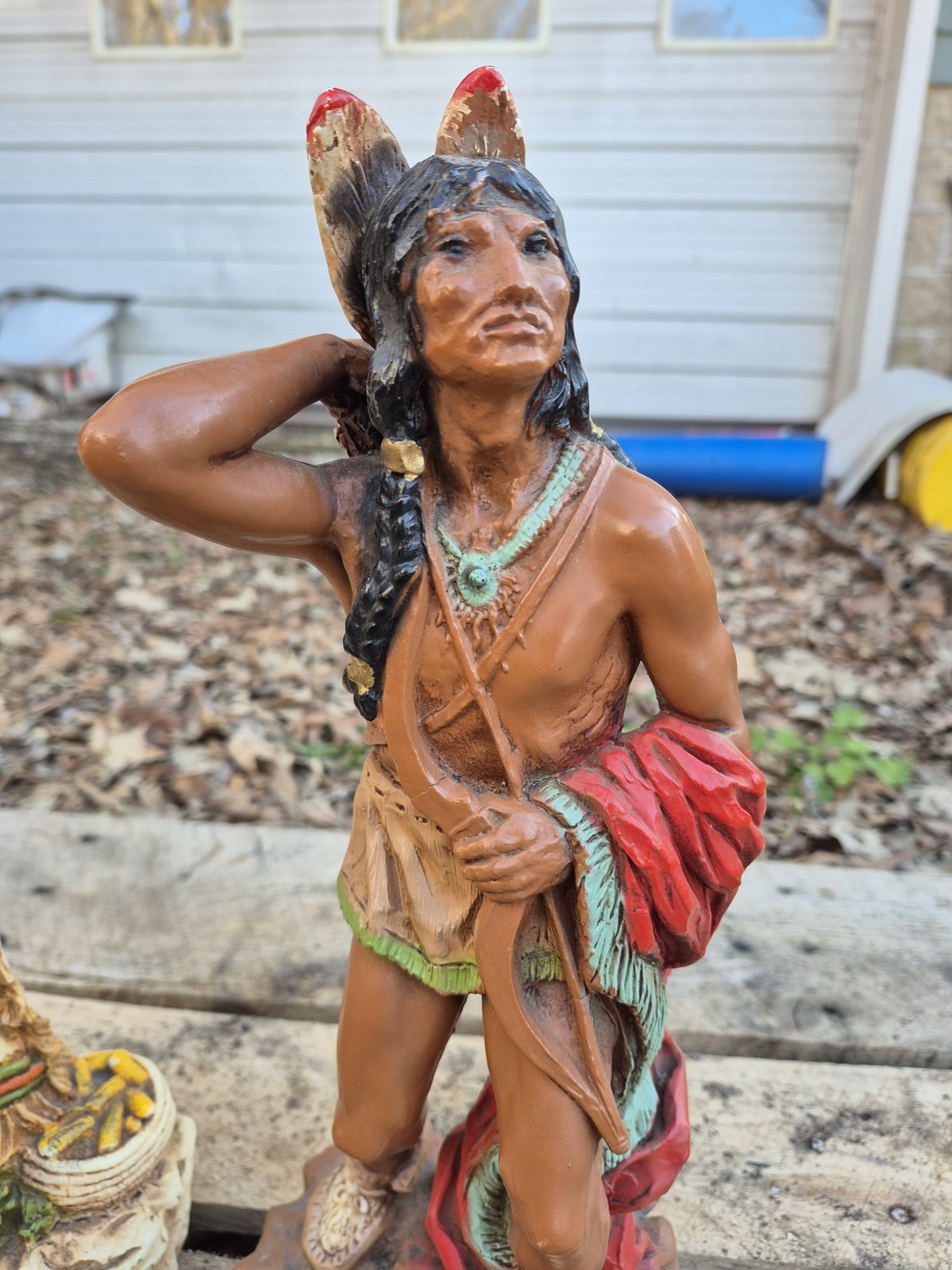 1980 Homco 1976 Universal Statuary Corp. Indian Brave Chicago Native American