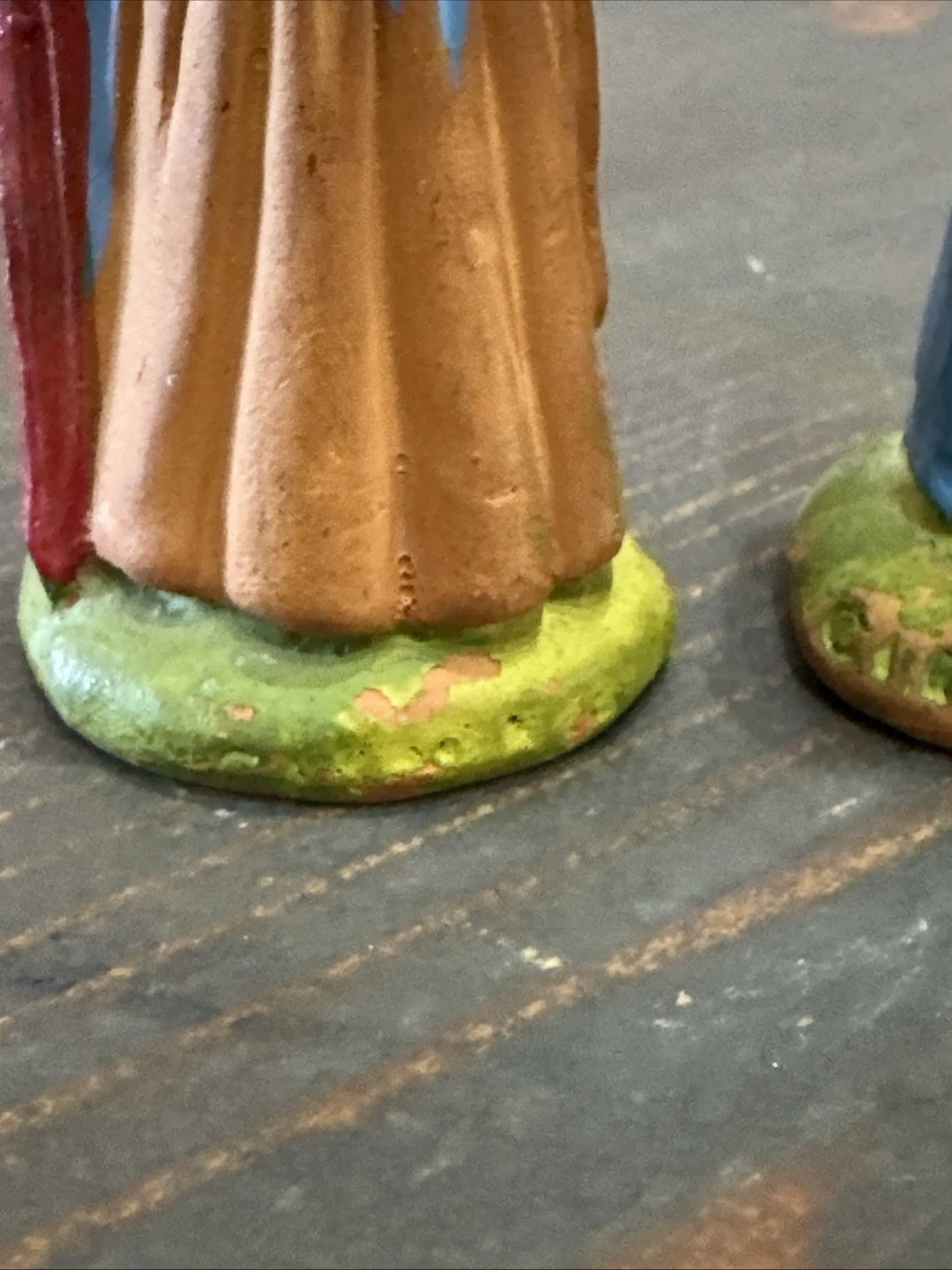 VTG Marcel Carbonel Santon? Made In France Figurines Lot of 2 Man Women 3.5″-4″