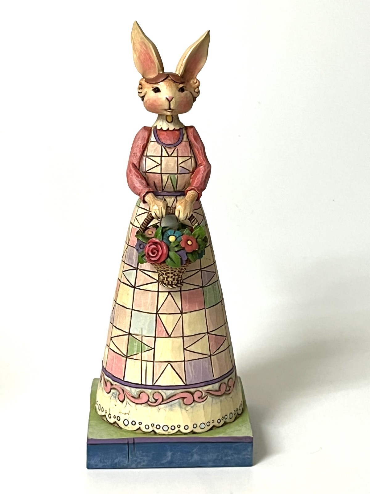 Jim Shore Heartwood Creek Resin Easter Bunny Figurine ‘Hare with Flair’ Enesco