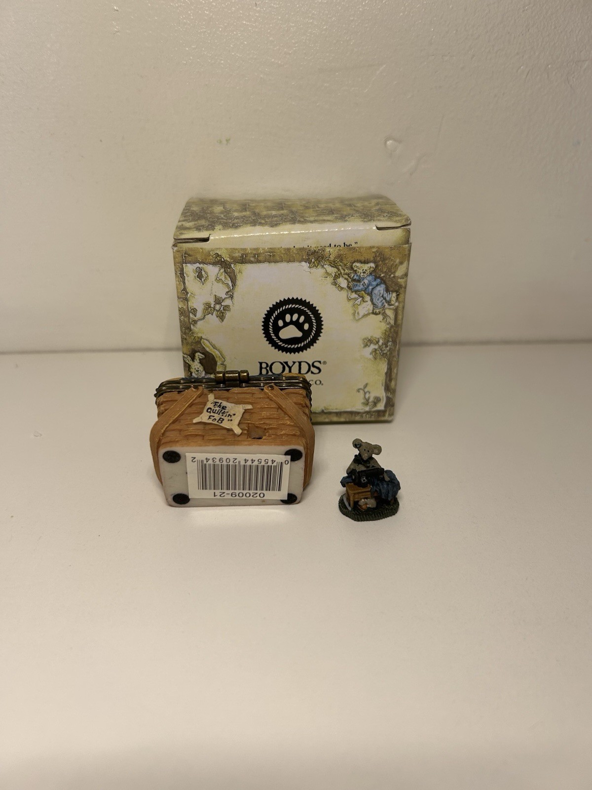 Boyds Bears Treasure Box “Rosellas Basket of Friendship w Stitch McNibble” NIB