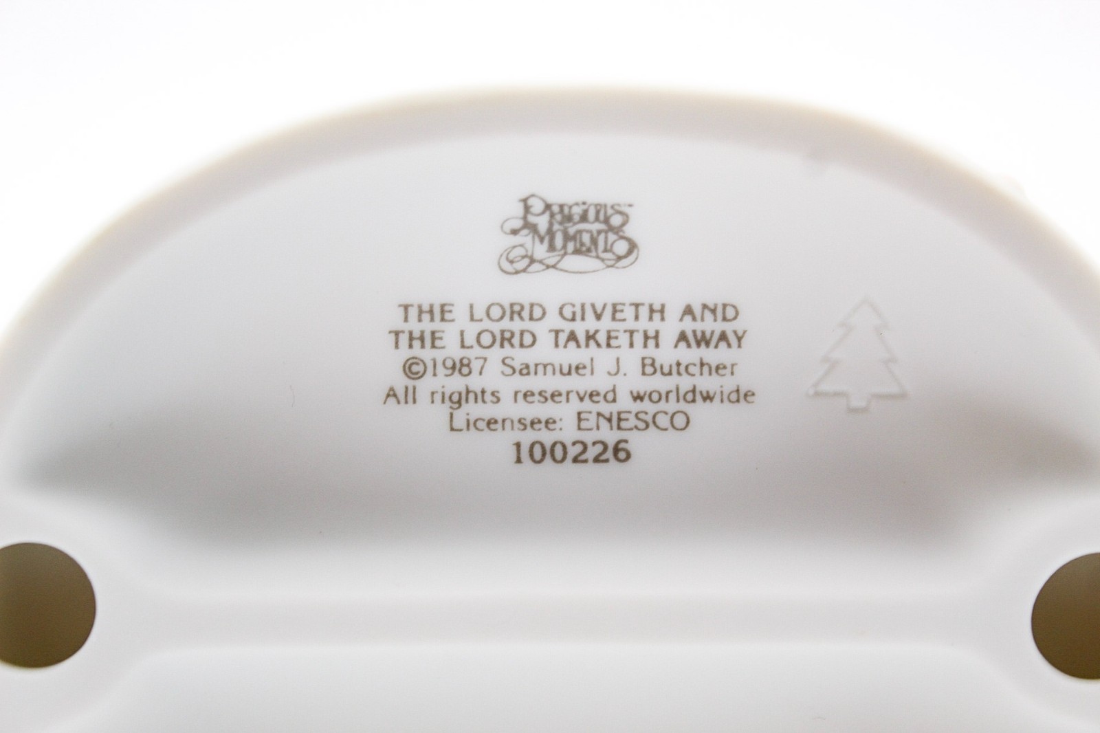 Precious Moments The Lord Giveth & The Lord Taketh Away Porcelain Figurine 1987