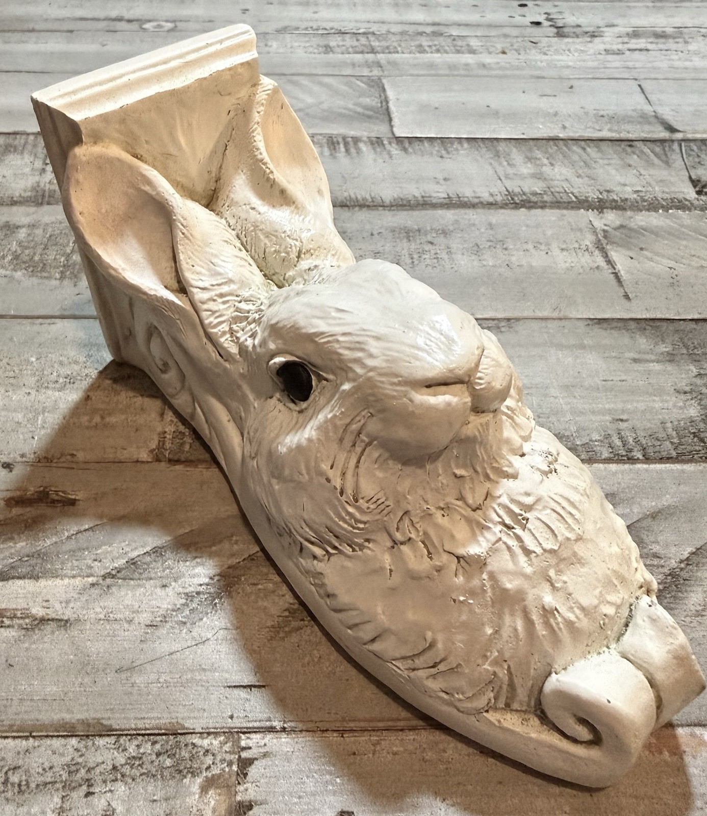 Rabbit Bunny Wall SHELF Corbel Signed 8″ Telle M Stein