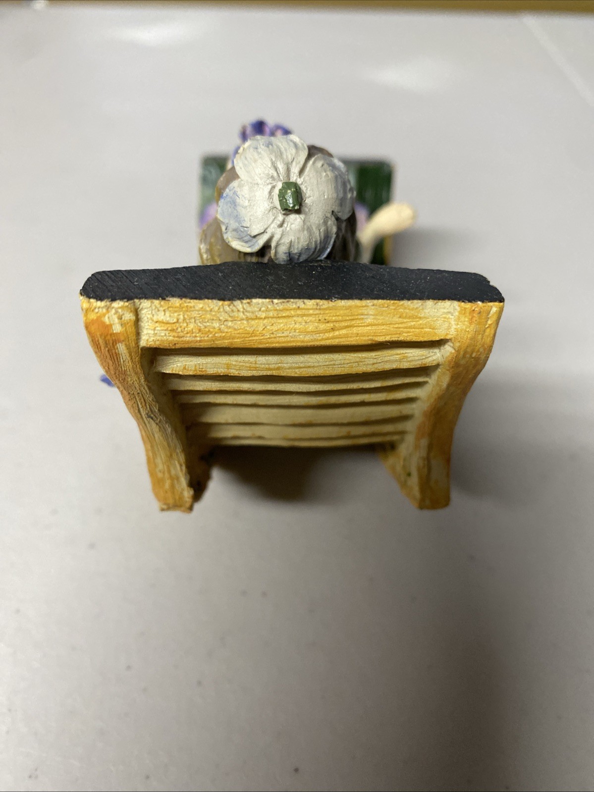 Woodland Fae Figurine with Tree log base
