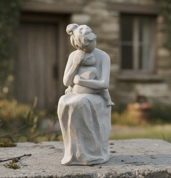 Small Mother And Child Statue
