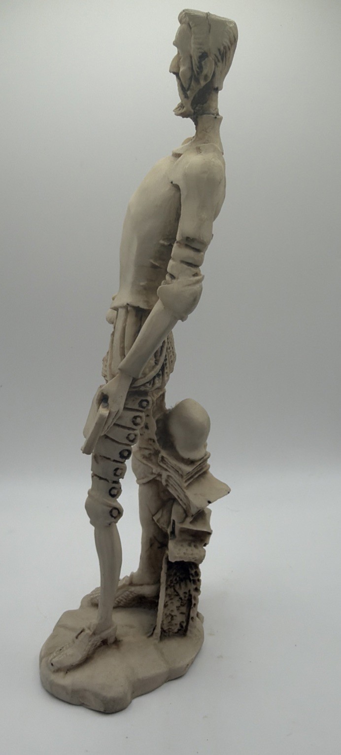 Don Quixote Statue 9-1/2” Tall Detailed Resin Sword Book Literature Collectible