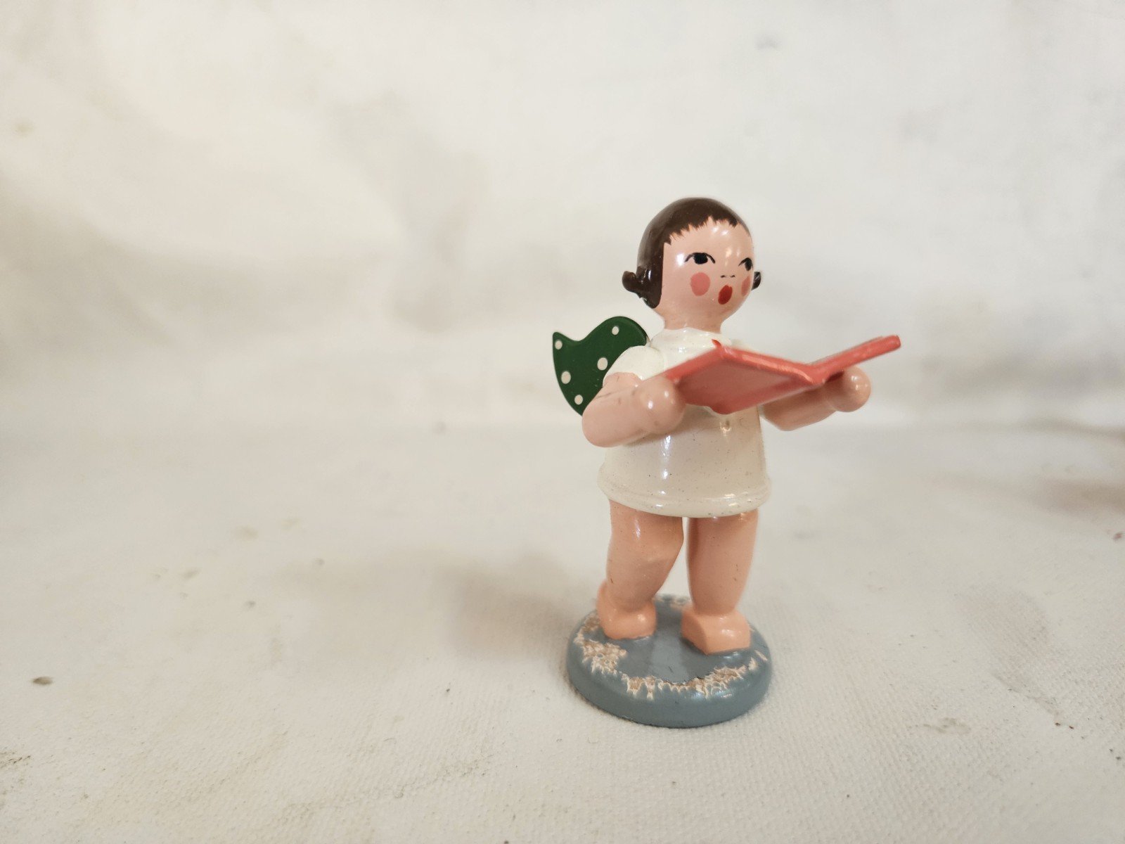 Vintage Ellmann Miniature Angel Musician Singing Silent Night Germany