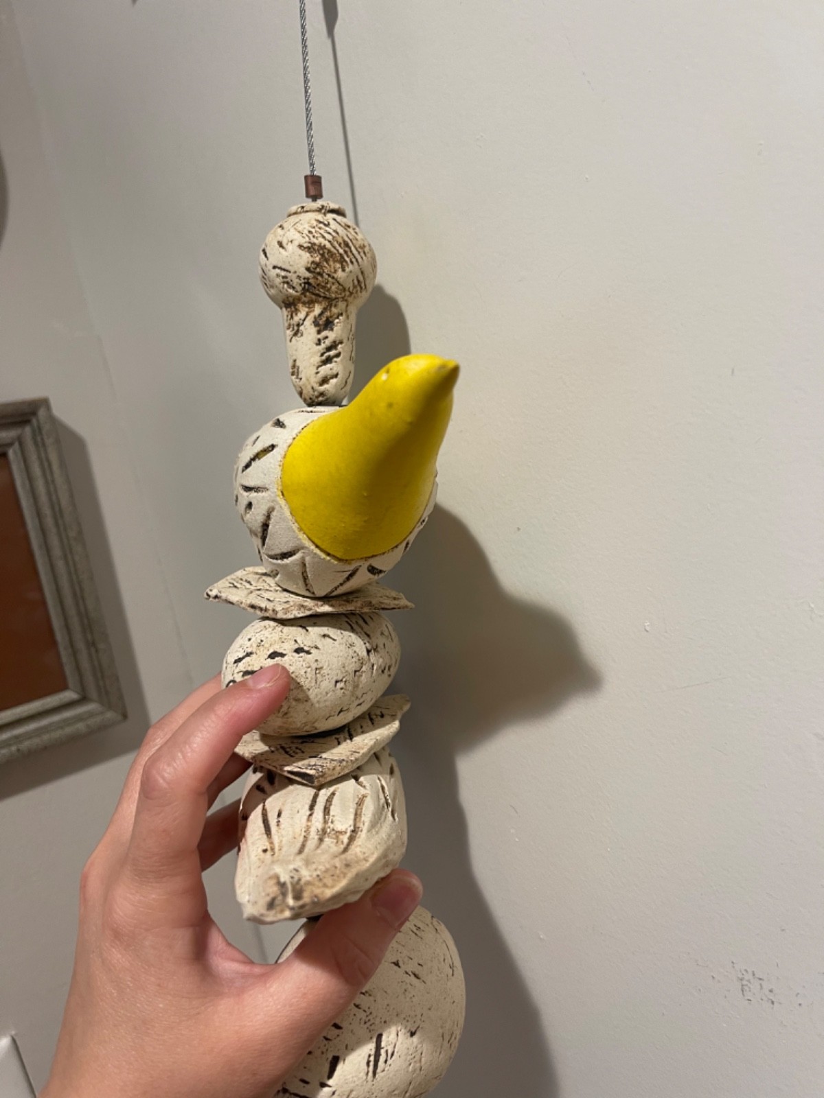 Stephen Fabrico Studio Pottery Bird And Egg Nests Porch Hanging Decor Yard Art