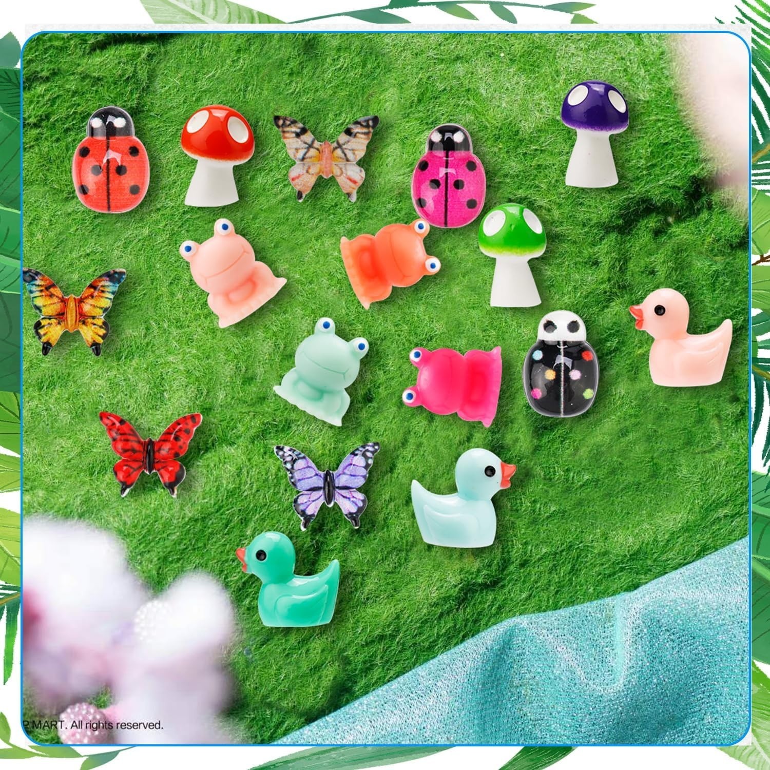 12 Styles Mini Resin Animals for Fairy Garden