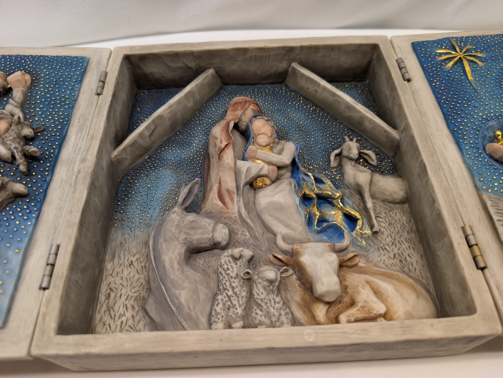 Demdaco Starry Night Nativity Scene Boxed 27370 Christmas Decor Set