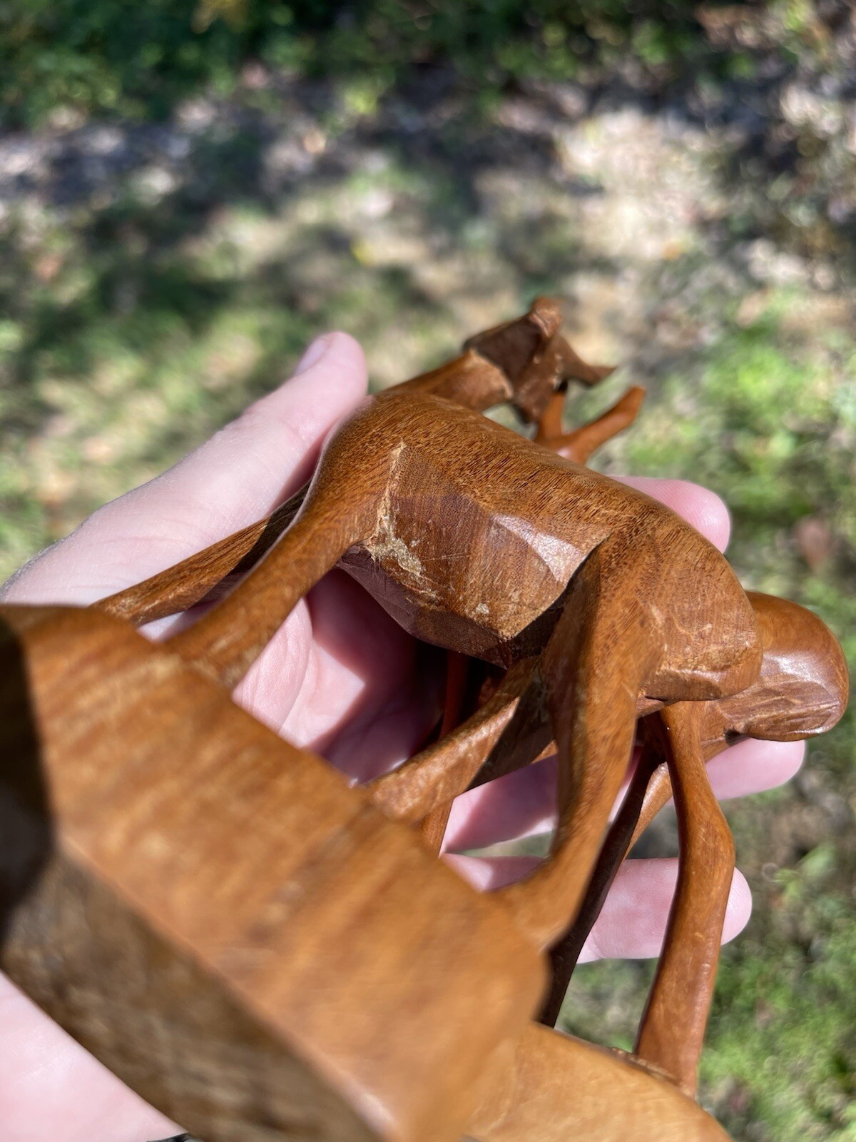 Hand Carved Wooden Antelopes Made In Kenya Mid Century Lot Of 3 – Rustic