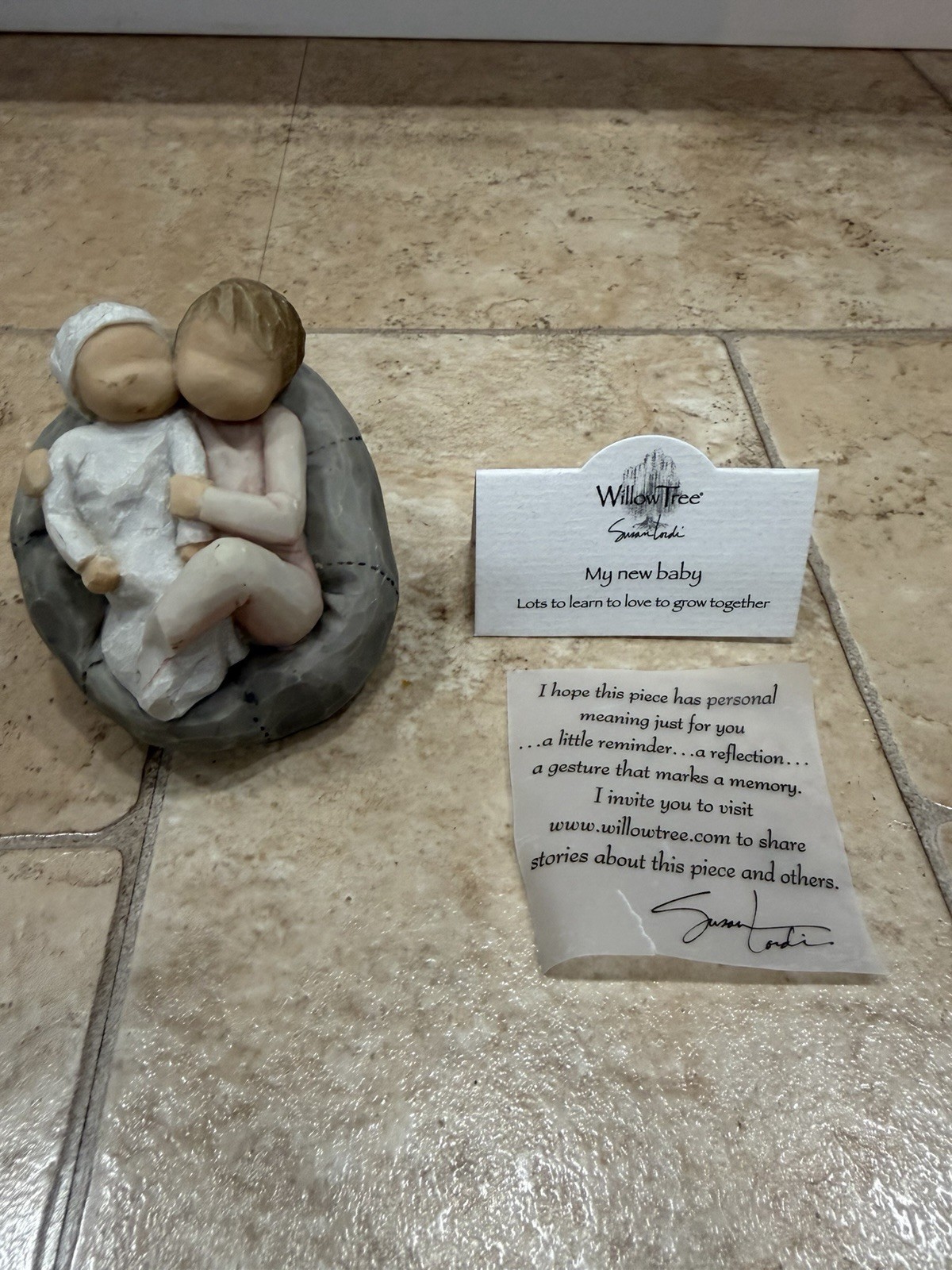 Demdaco Willow Tree Figurine – My New Baby – Susan Lordi Sibling And Baby- Box