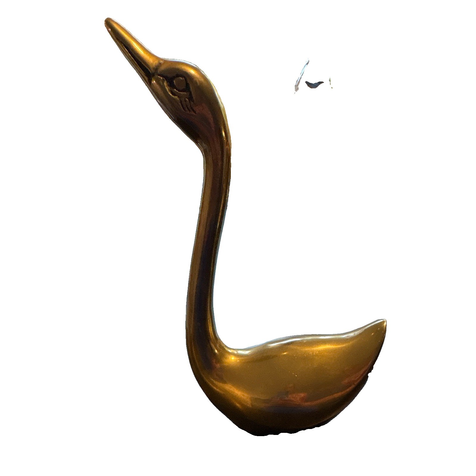 Gold Metallic Metal Duck Figurine Sculpture Decor, Animal Theme, 1 Pack