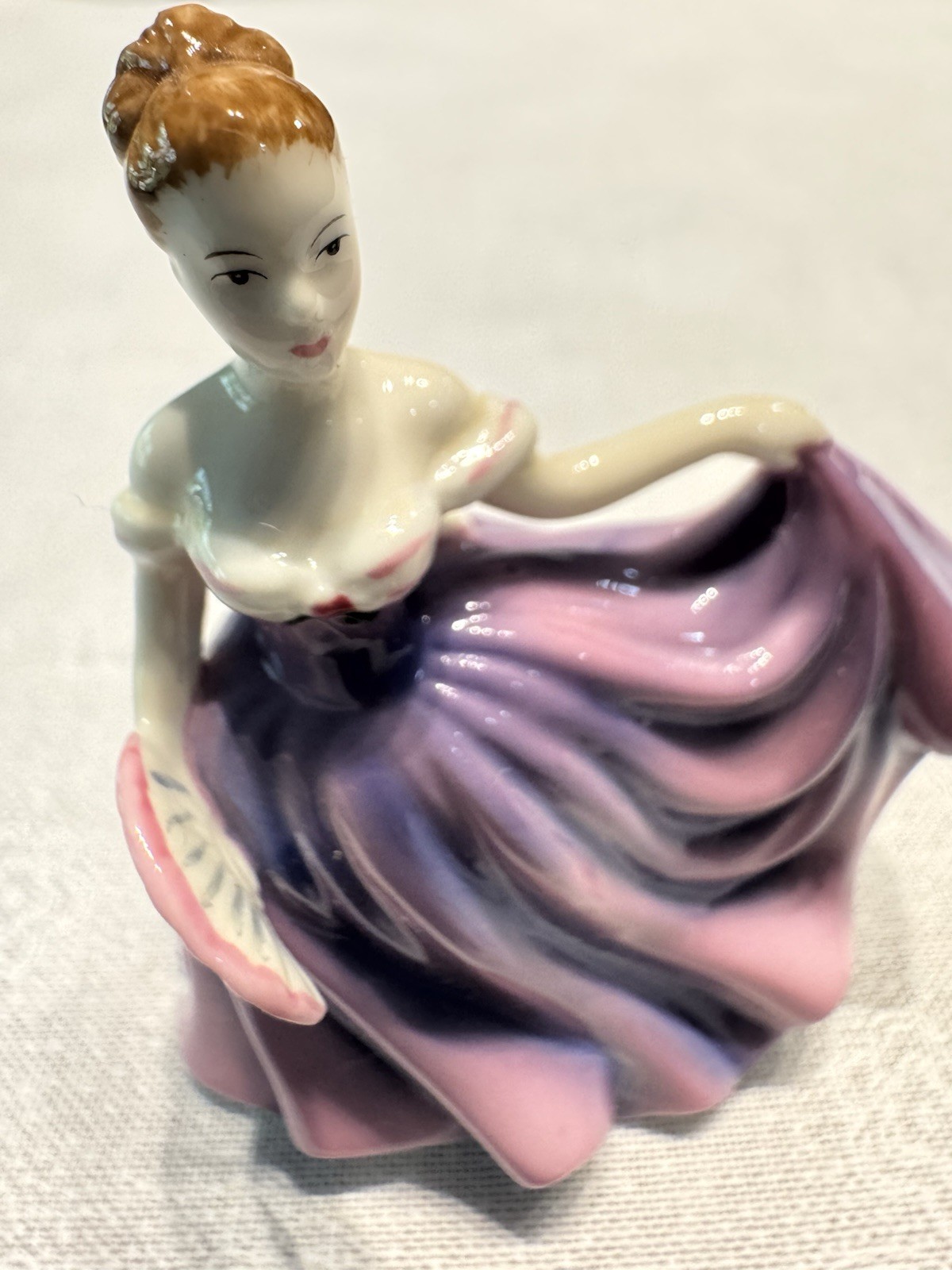 2007 Royal Doulton Miniature Lady Rachel M264 Purple Dress Bone China Figurine
