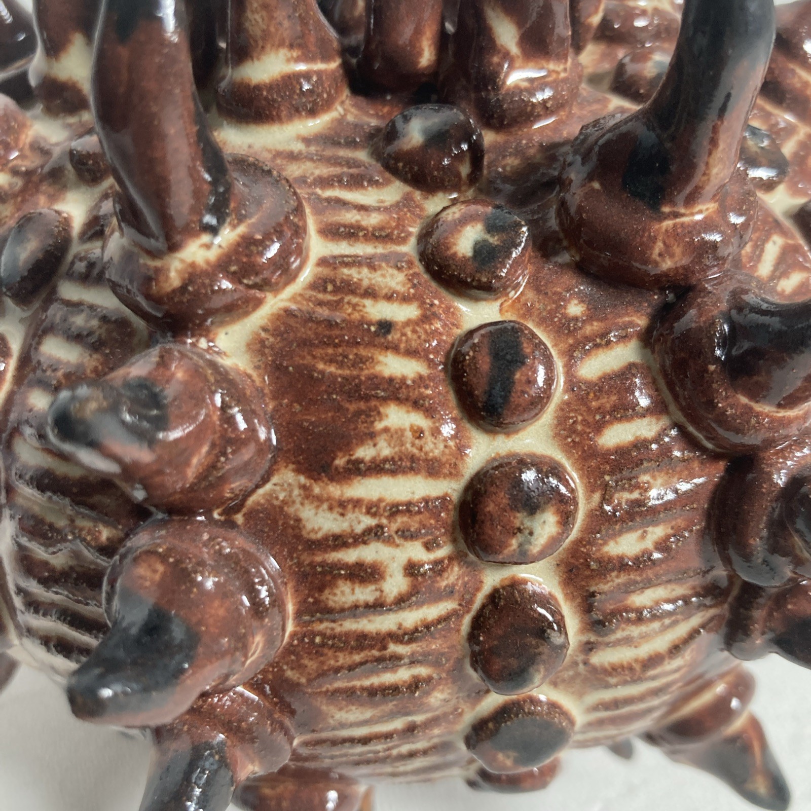 Vintage Original Fine Ceramic Urchin Monstrosity Strange Fruit Alien Art Object
